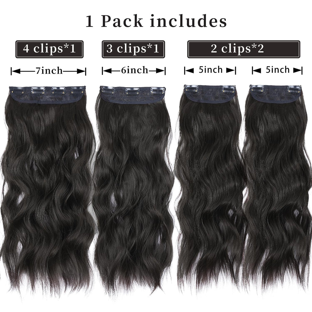 ZQIAN BEAUTY black hair extensions 20 inch side view for added volume