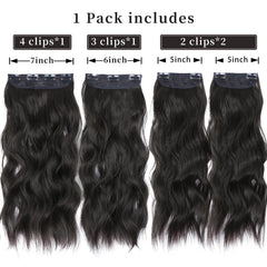 ZQIAN BEAUTY black hair extensions 20 inch side view for added volume