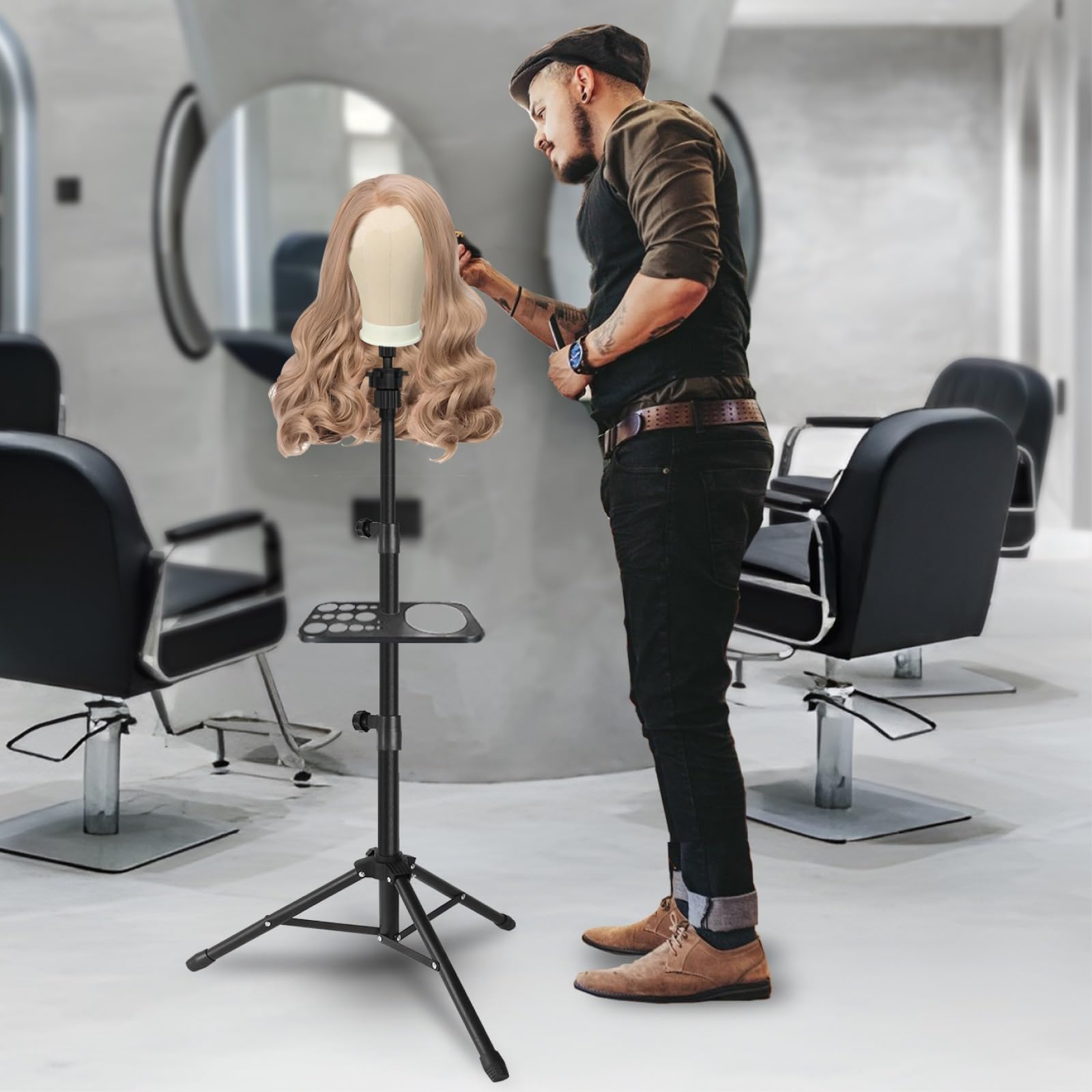 ZQIAN BEAUTY display head for salons and more.