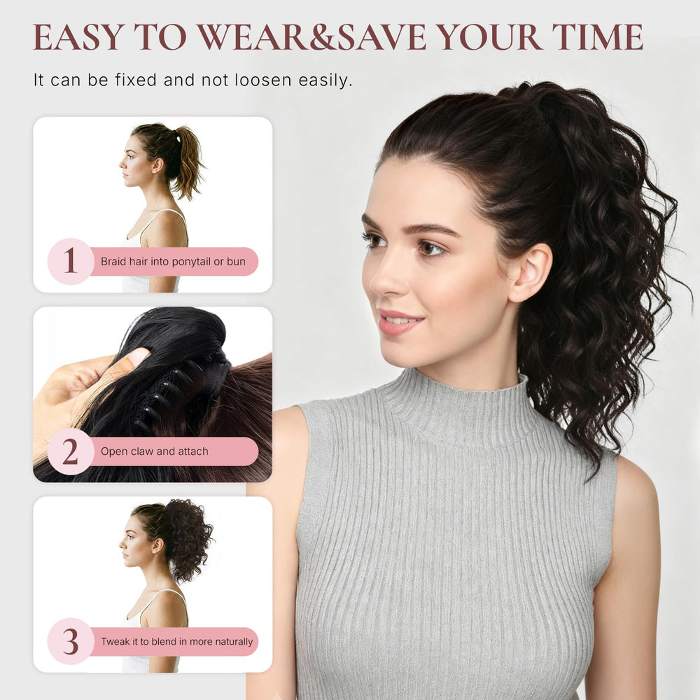 ZQIAN BEAUTY heat-resistant synthetic ponytail maintains shape without damage