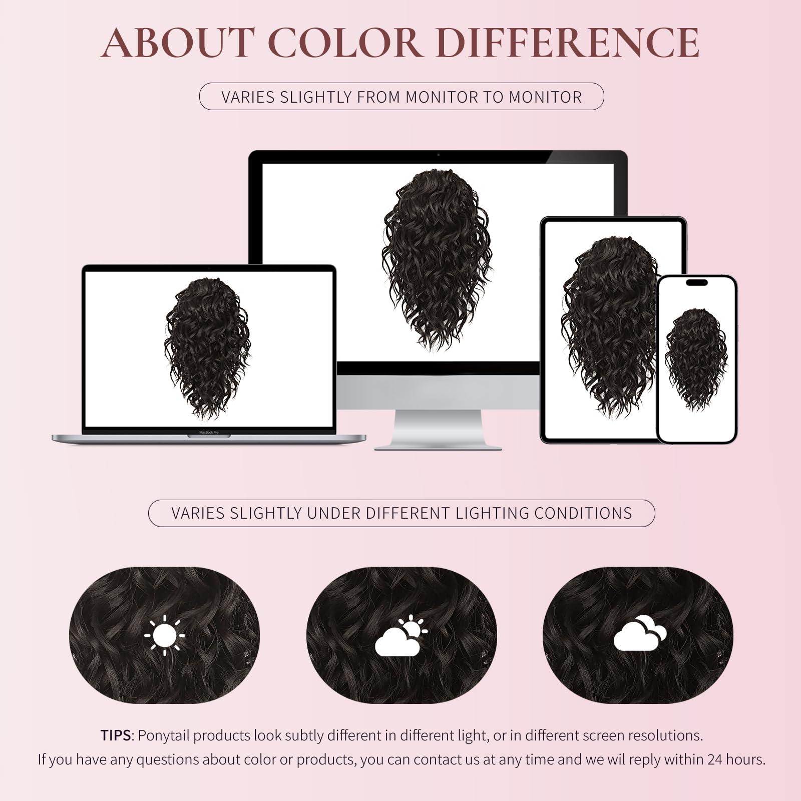 ZQIAN BEAUTY highlights-ombre ponytail option to experiment with color