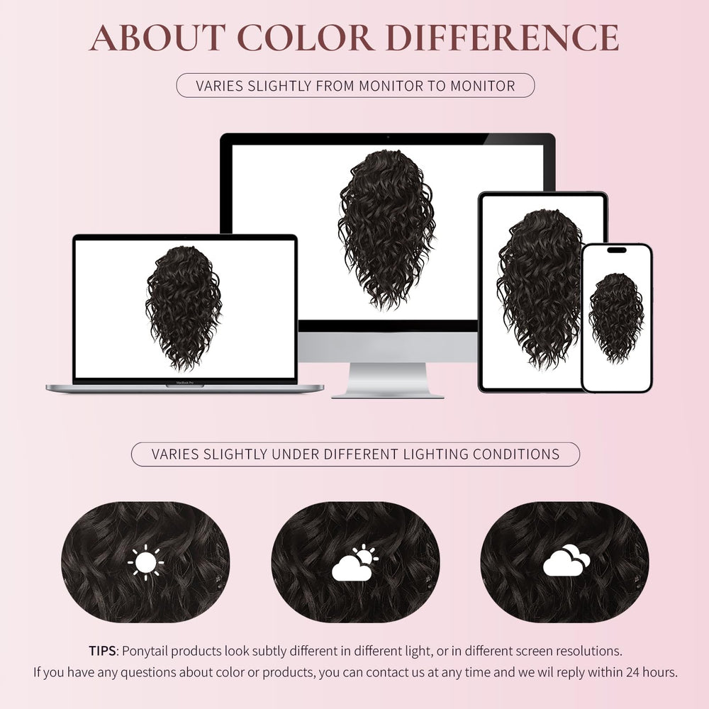 ZQIAN BEAUTY highlights-ombre ponytail option to experiment with color