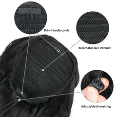 ZQIAN BEAUTY long wavy ponytail shows natural-looking volume with secure attachment