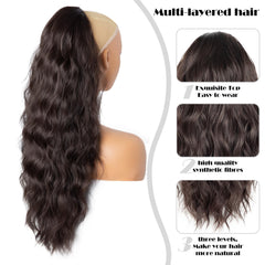 ZQIAN BEAUTY synthetic ponytail offers versatile styling with easy care