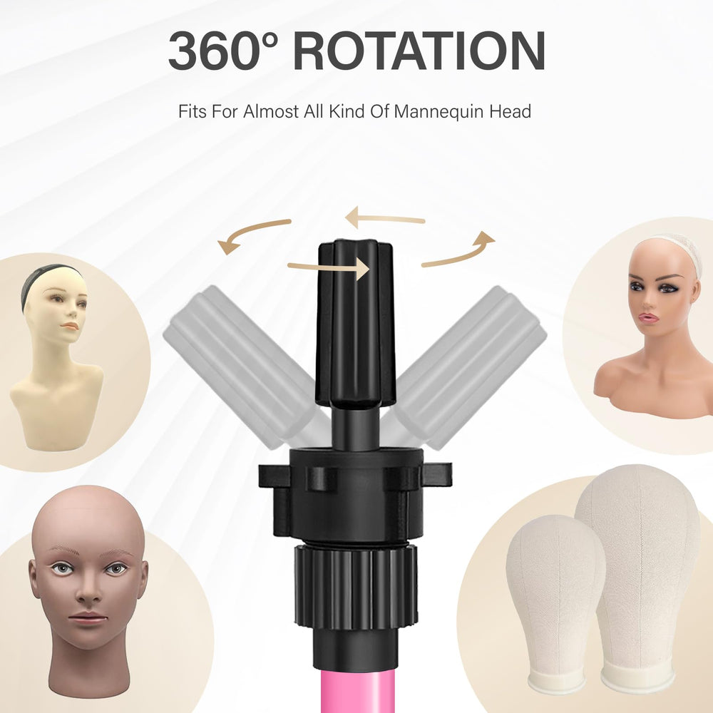 ZQIAN BEAUTY adjustable-height wig stand fits various training setups