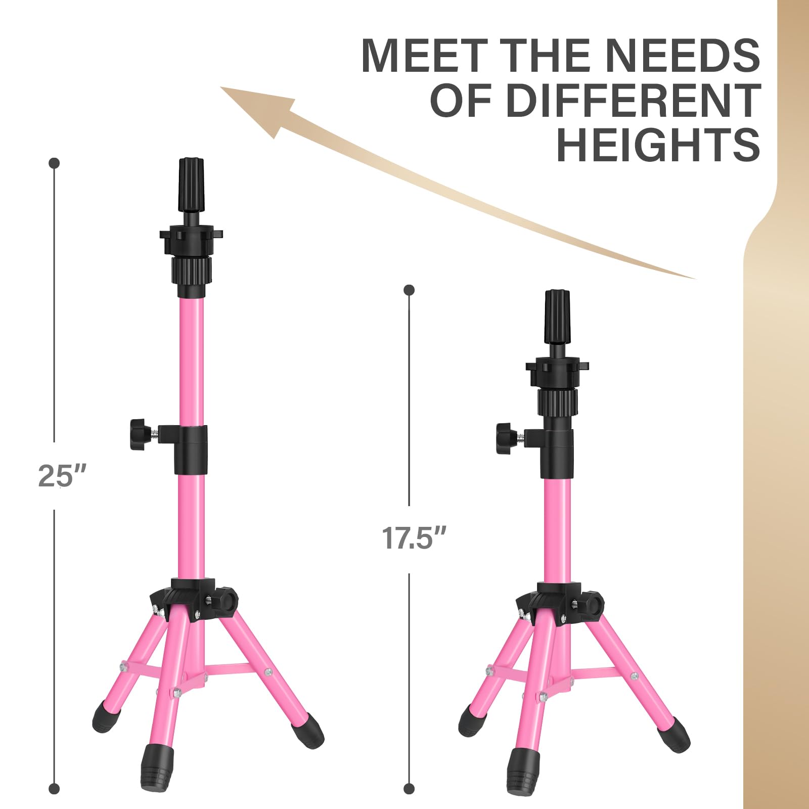 ZQIAN BEAUTY wig stand with stainless legs supports durable sessions