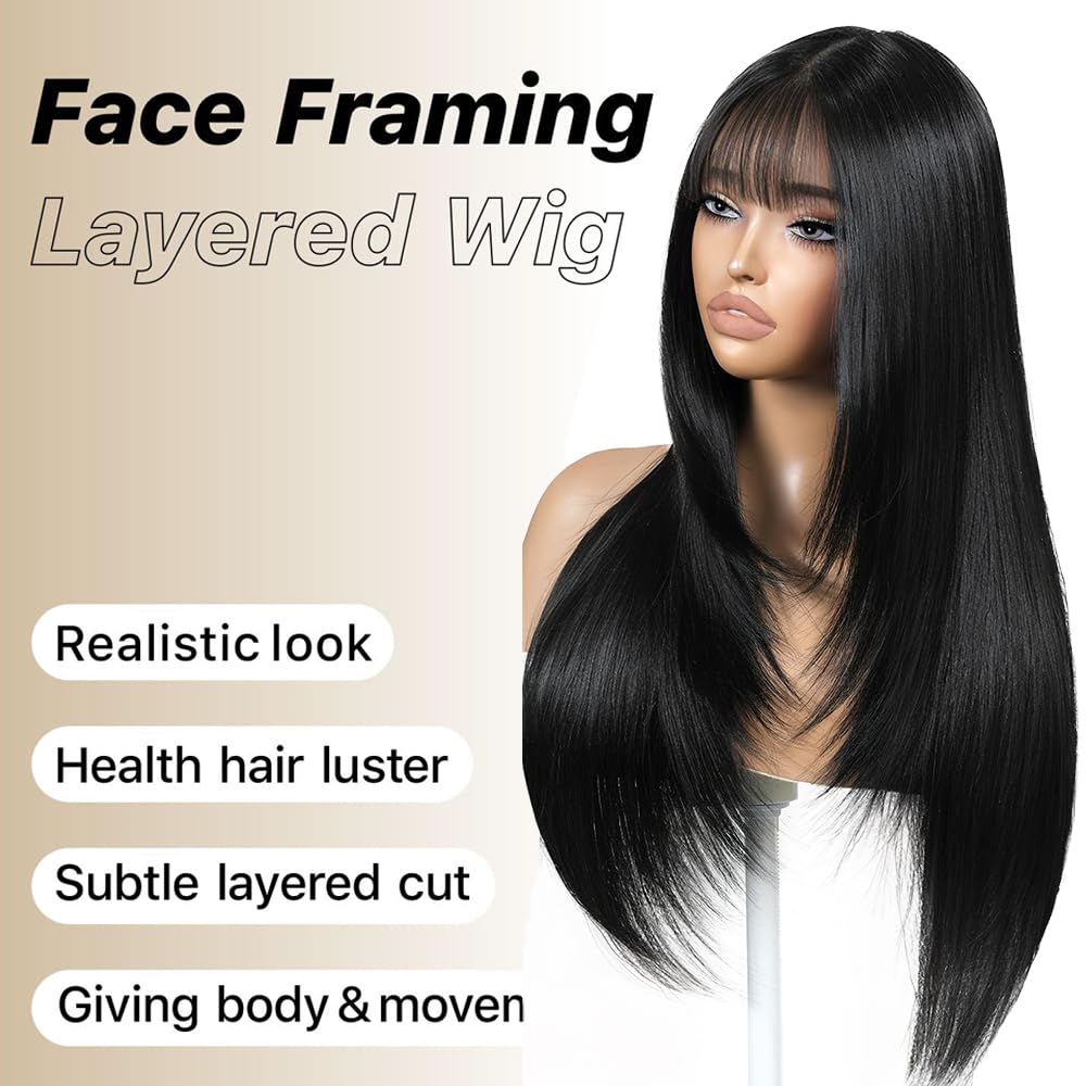 ZRLK wig with face-framing bangs for a realistic party look.
