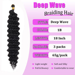 ZRQ Ocean Wave Curling Hair 18-inch ideal for boho styles.