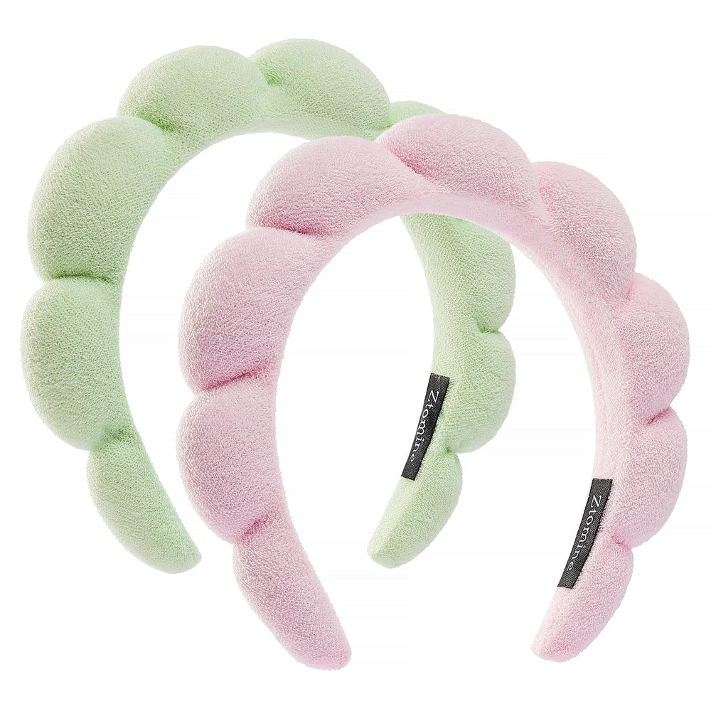 Banda Ztomine spa con diseño croissant mantiene el cabello fuera del rostro y absorbe salpicaduras