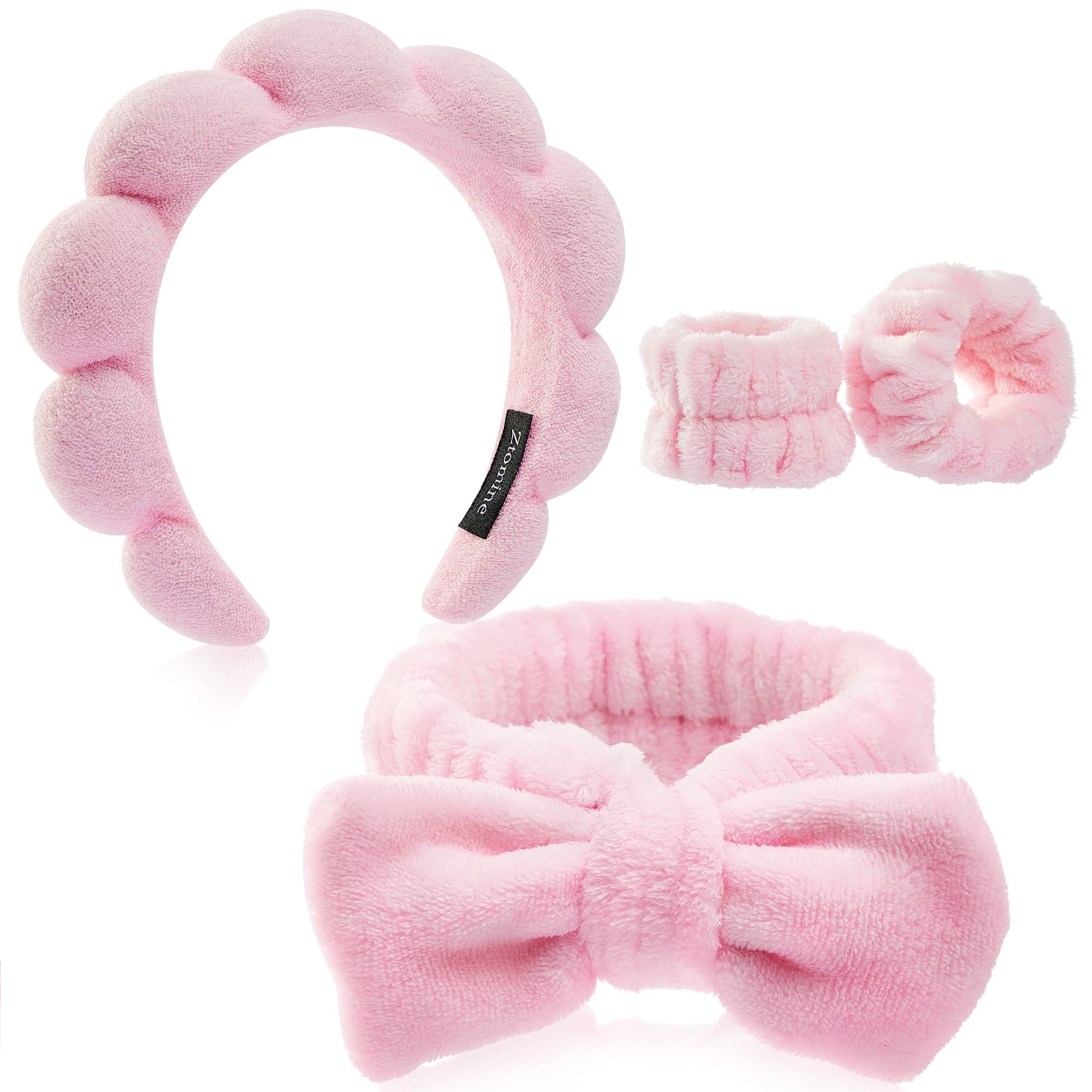 Ztomine diadema con burbujas para cabello, mantiene la frente seca durante el lavado facial.