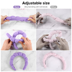 Diadema Ztomine para maquillaje, diseño croissant mantiene cabello alejado