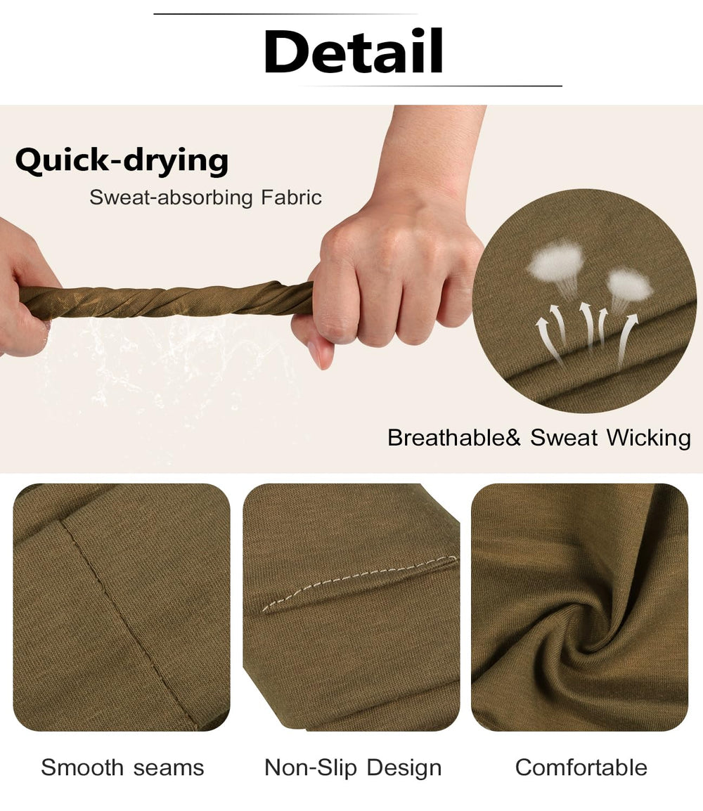 Ztomine headbands color options grey, white, black, and khaki for easy matching