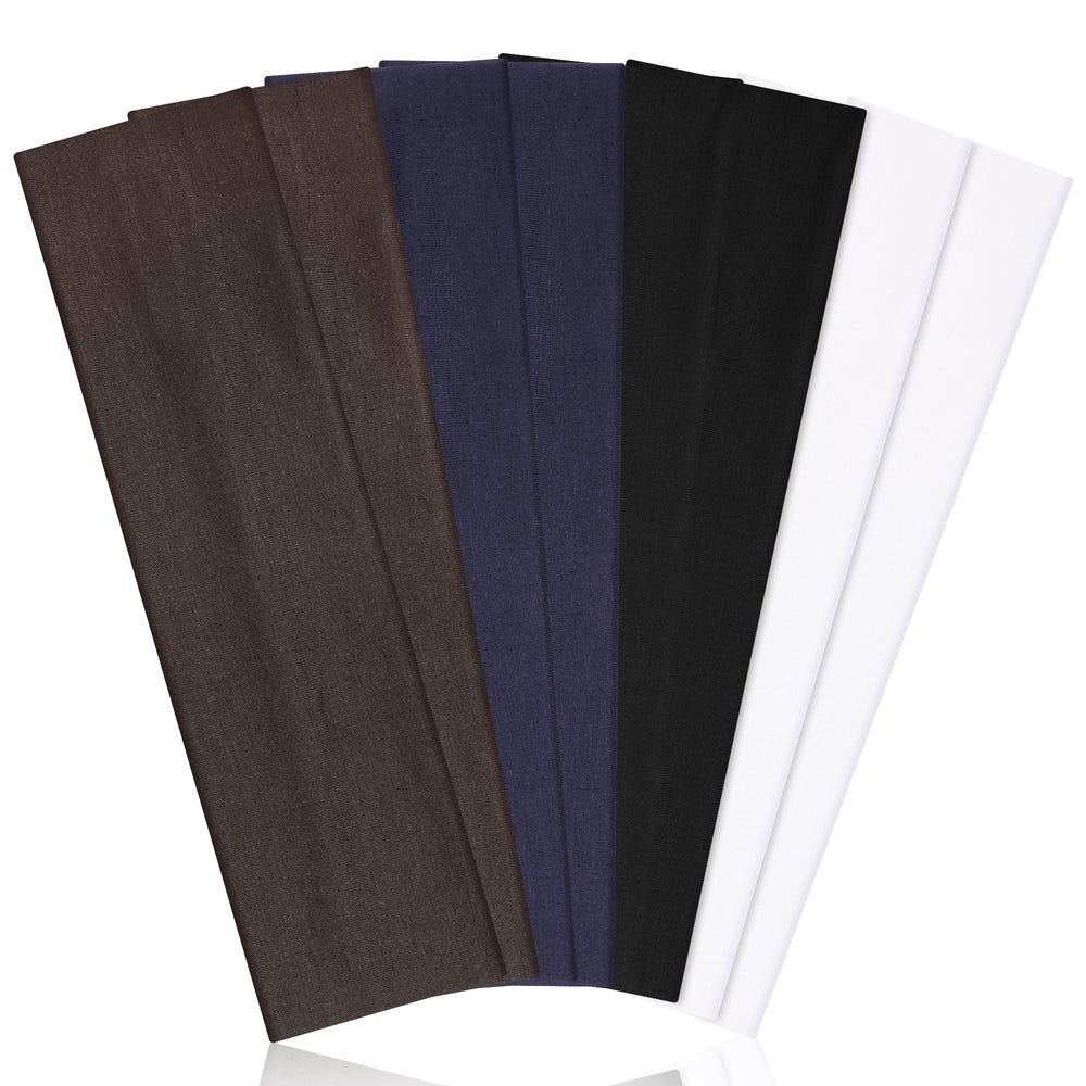 Ztomine headbands in navy blue keep hair back and absorb sweat during workouts