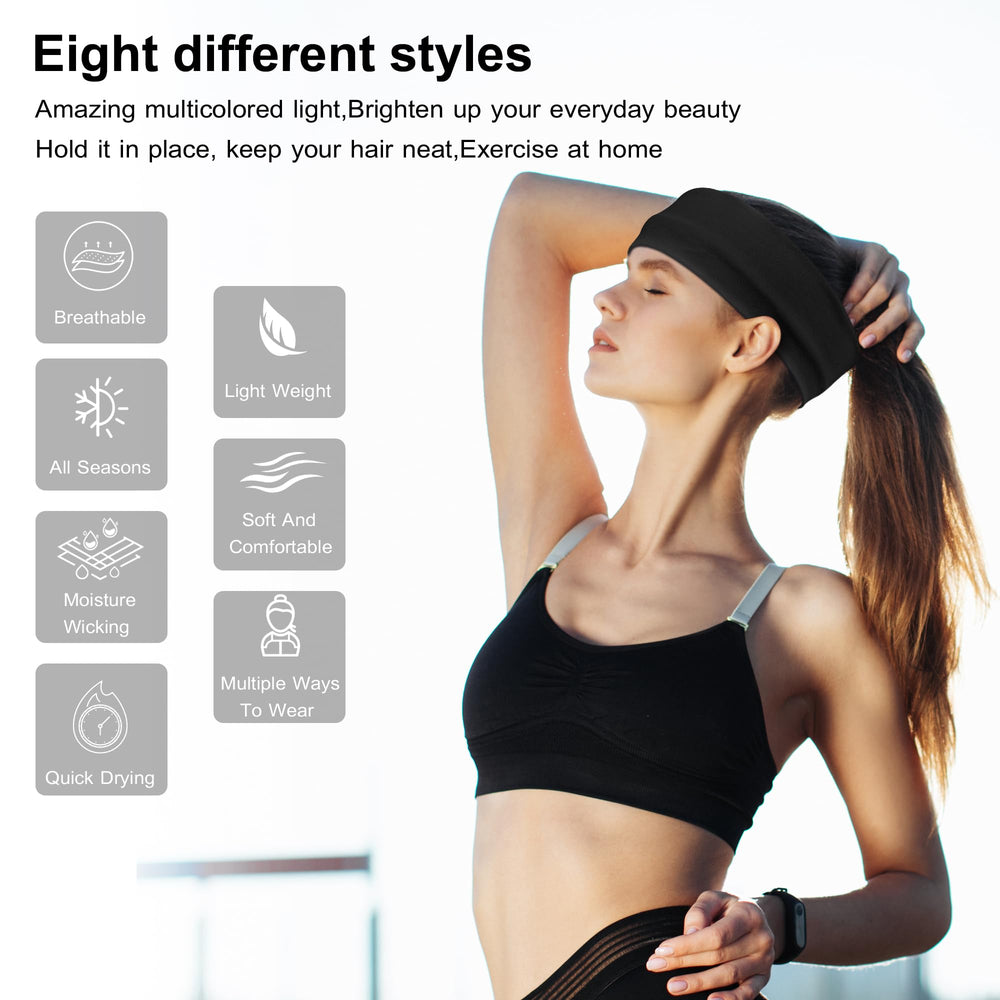 ZTOMINE white soft fabric headband absorbs sweat during yoga