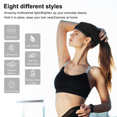 ZTOMINE white soft fabric headband absorbs sweat during yoga