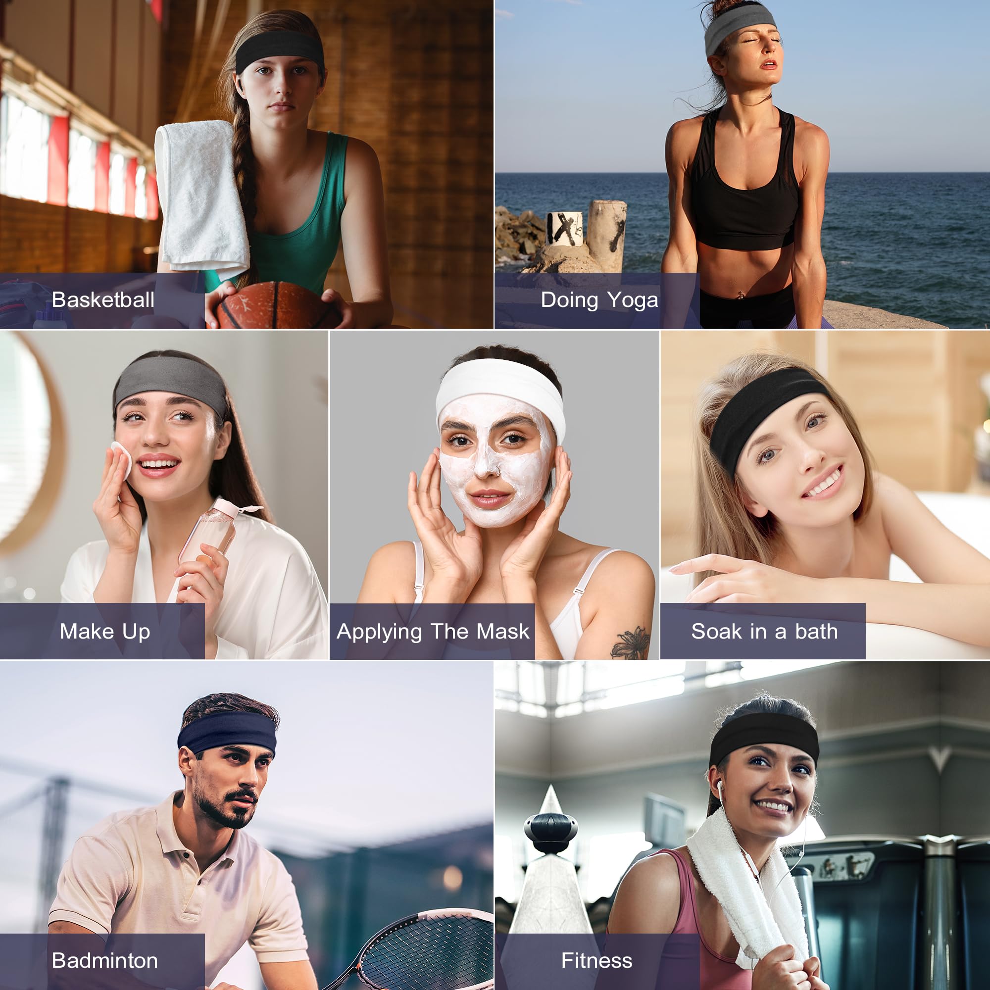 Ztomine stretchy headband offers comfy one size fits all for gym and studio