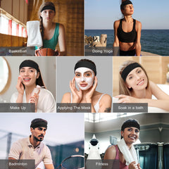 ZTOMINE black headband with secure fit for high-intensity training