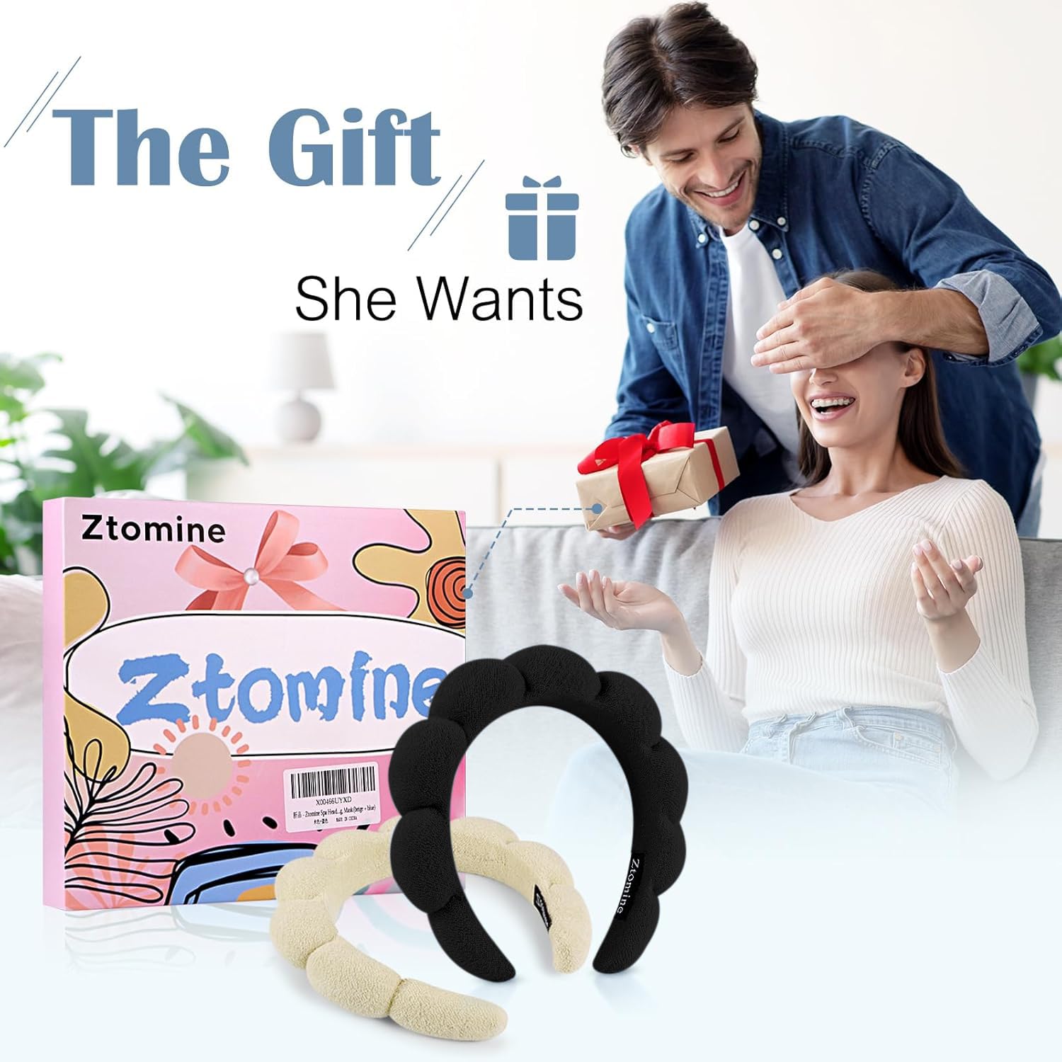 Ztomine regalo de belleza para spa en casa, conjunto cómodo y absorbente.