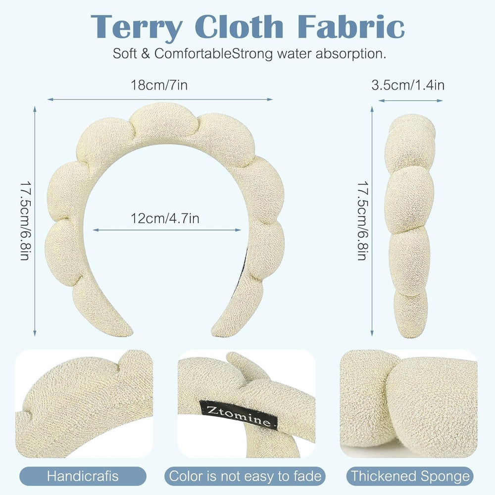 Ztomine toalla terry suave y absorbente para lavado facial.