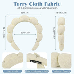 Ztomine toalla terry suave y absorbente para lavado facial.