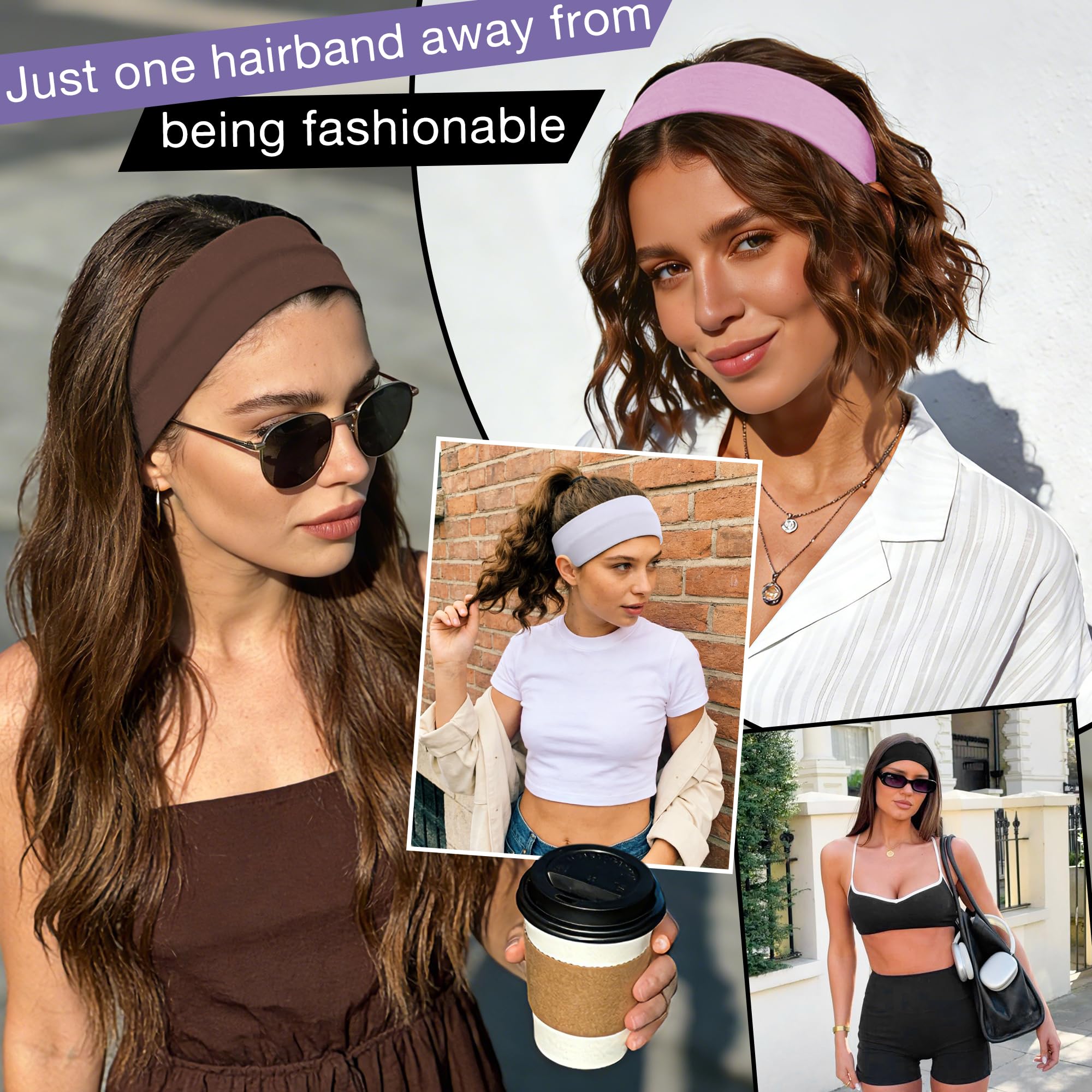 Ztomine yoga headbands, non-slip grip ideal for mats and stretches.