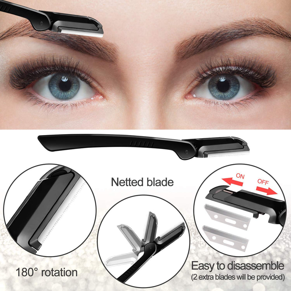 ZTRHYOO Eyebrow Brush reveals stray hairs before trimming.