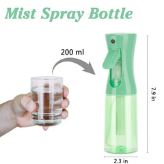 Zuhose spray bottle demonstrates continuous spray for quick styling