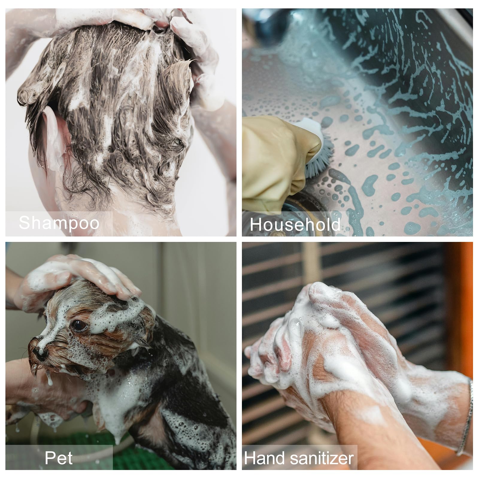 Zuihug 2oz foam bottle in use dispensing foaming hand soap.