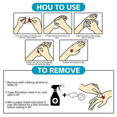 ZUIYIJIANGNAN waterproof tattoos, easy application and gentle removal.