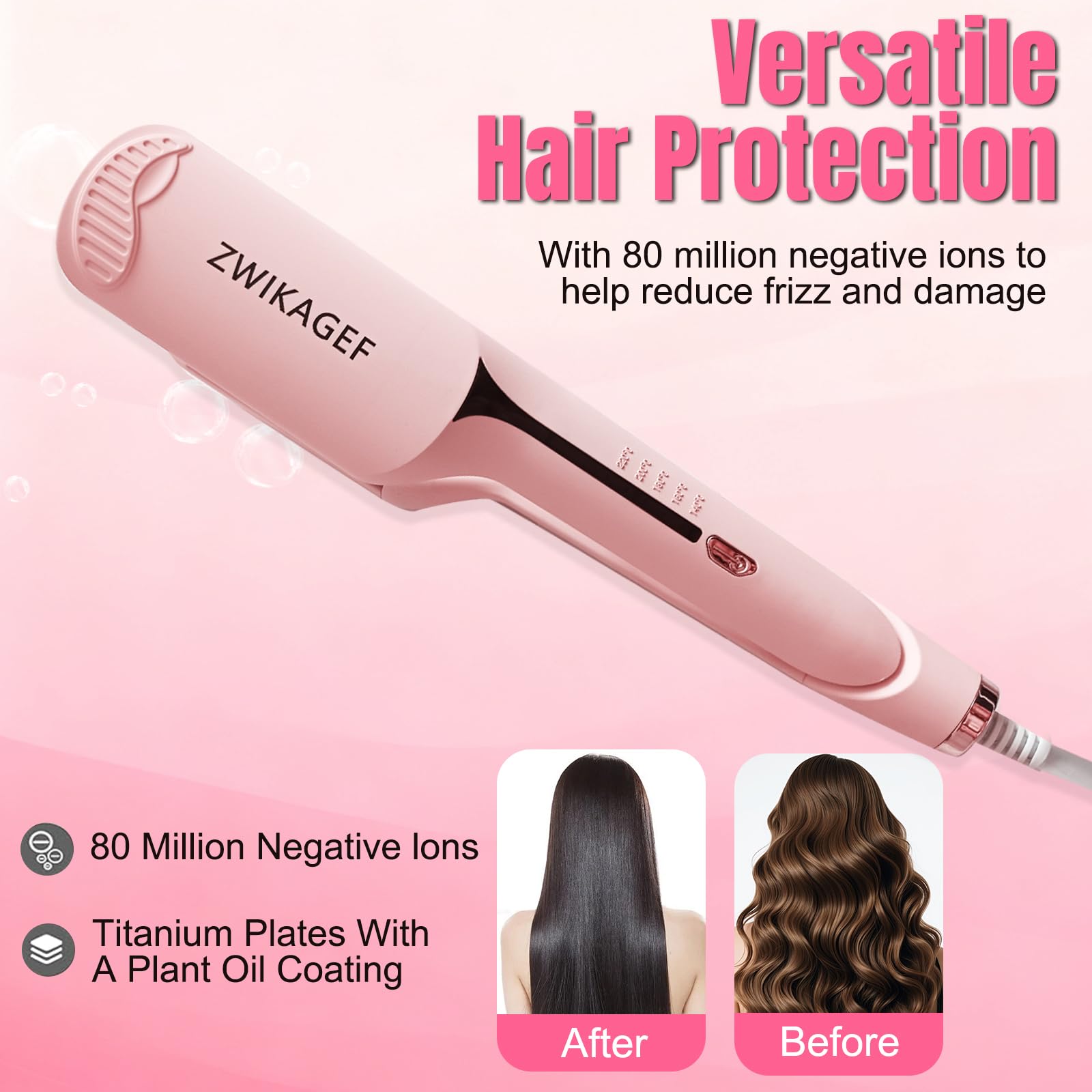 ZWIKAGEF travel-lock with included clips and comb for on-the-go styling.