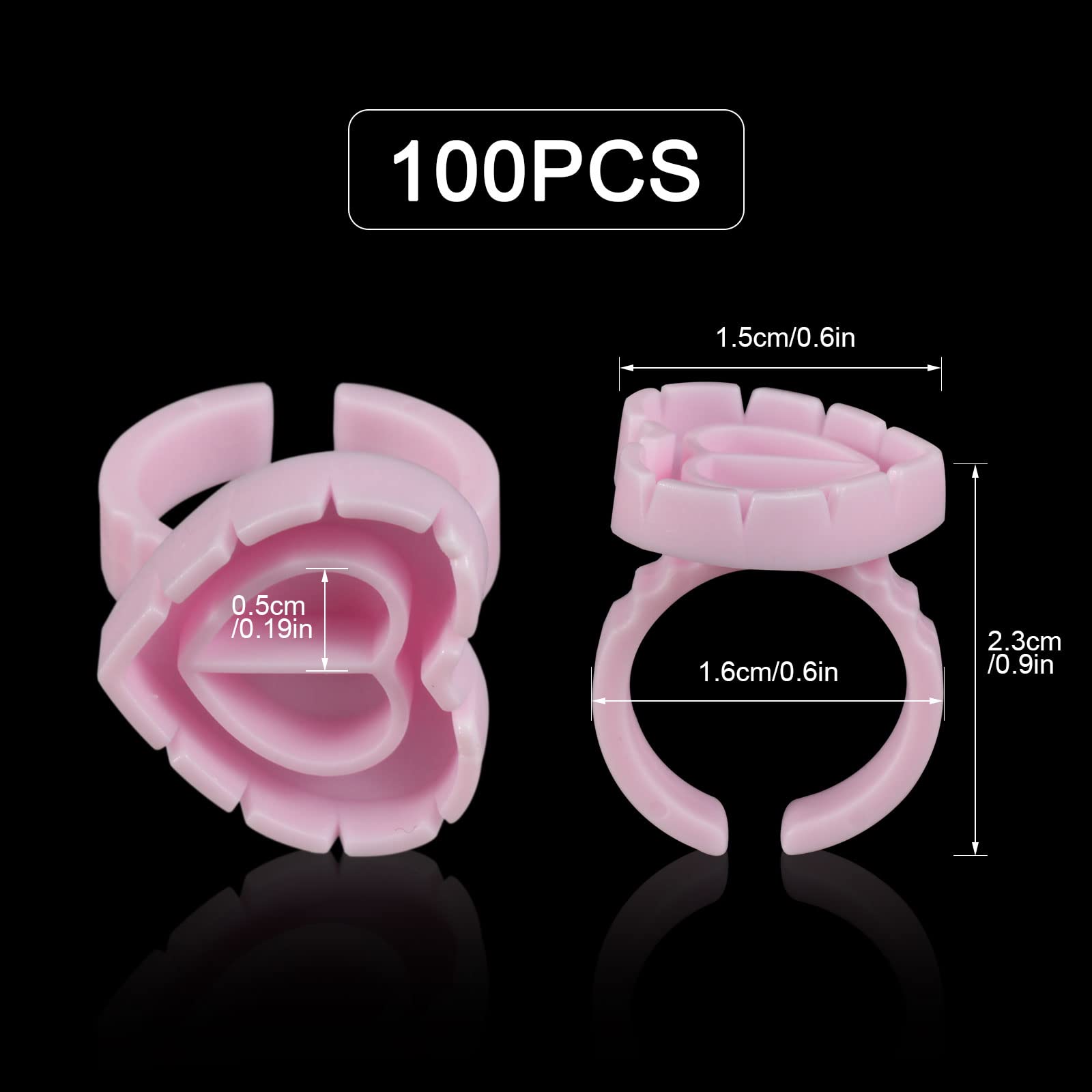 ZXMFDZ pigment rings for eyelash extensions enable precise pigment placement.