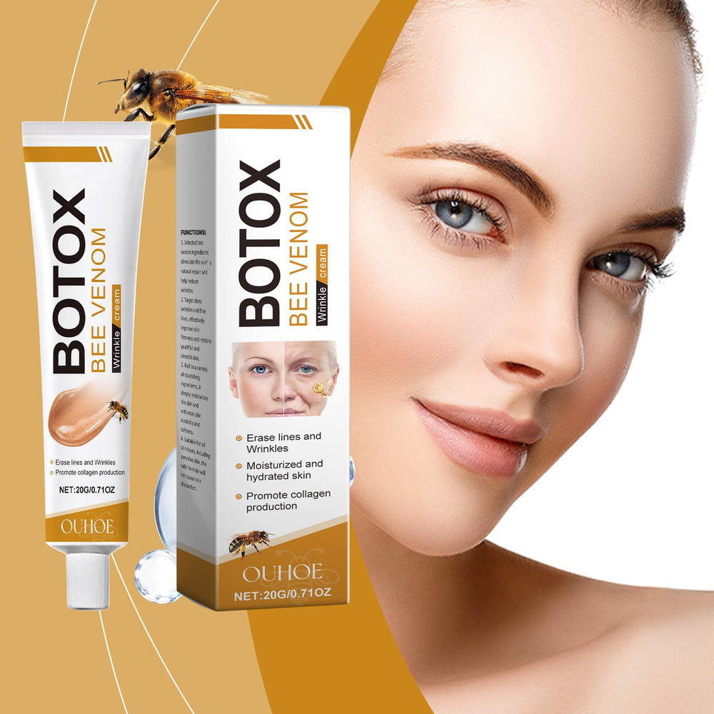 Close-up of ZXZTSM Bee Venom Cream texture indicating a light, non-greasy feel