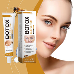 Close-up of ZXZTSM Bee Venom Cream texture indicating a light, non-greasy feel