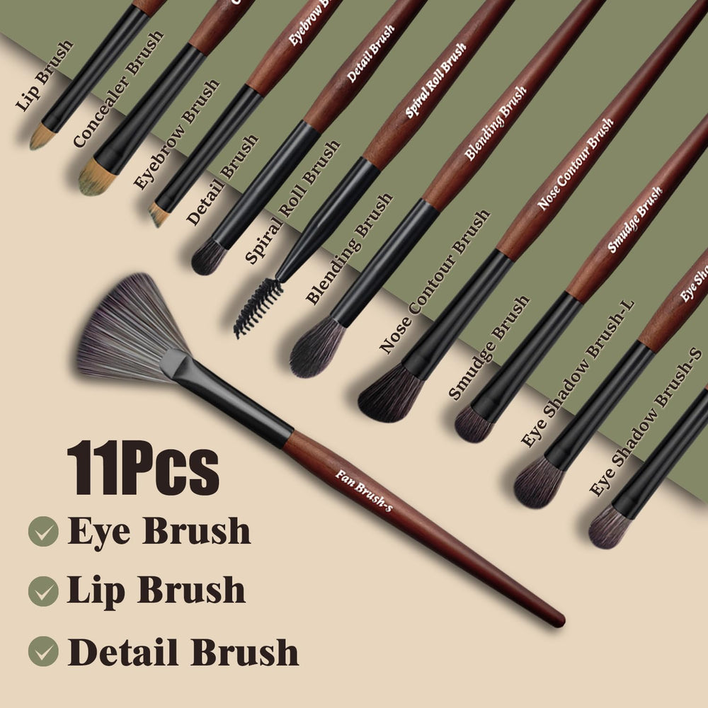 Zylsnice detailed eye brushes for precise liner and precision shadow work