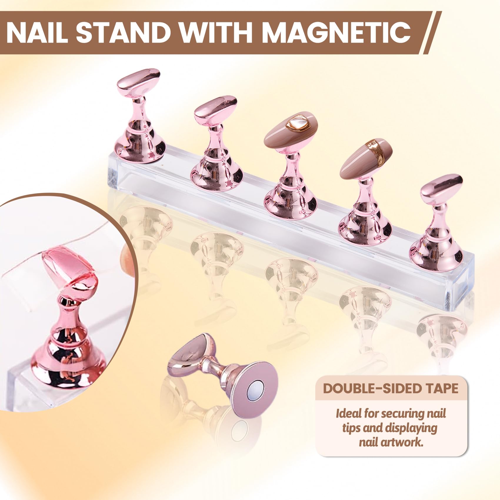 Zyluria Magnetic Nail Stand keeps tools stable during use