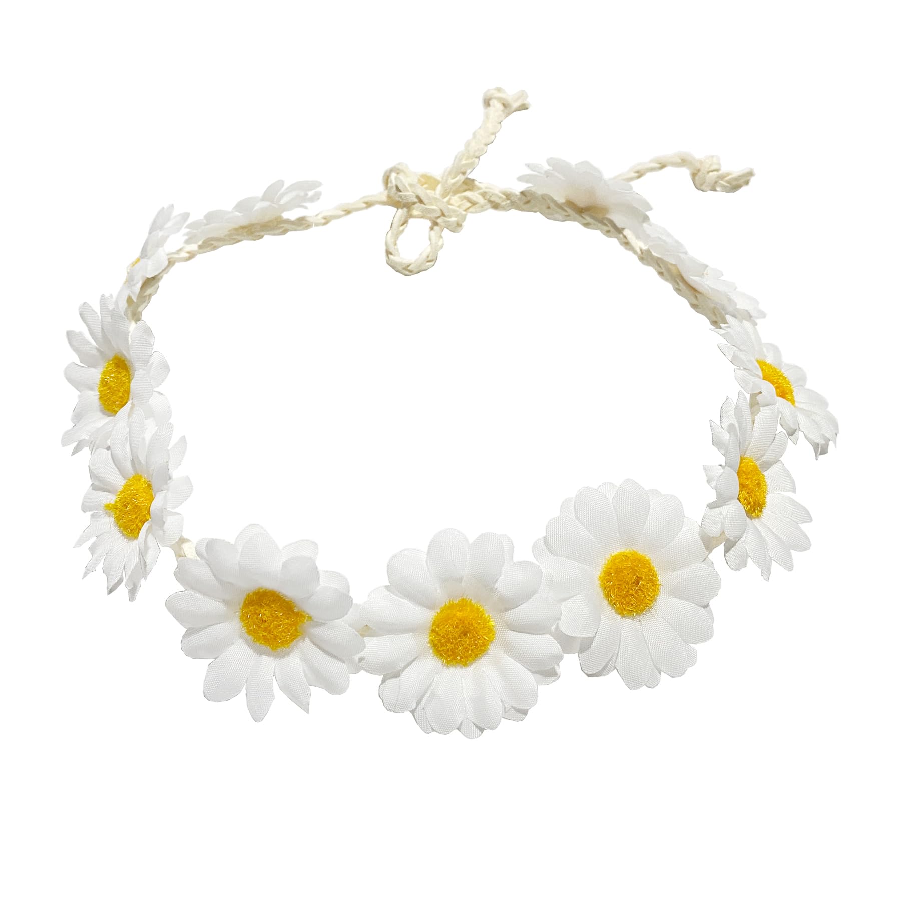 zYoung corona girasol diadema novias blanca, perfecta para peinado y fotos nupciales.