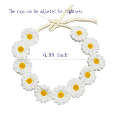 zYoung diadema girasol blanca, perfecta para retratos al aire libre y look nupcial.
