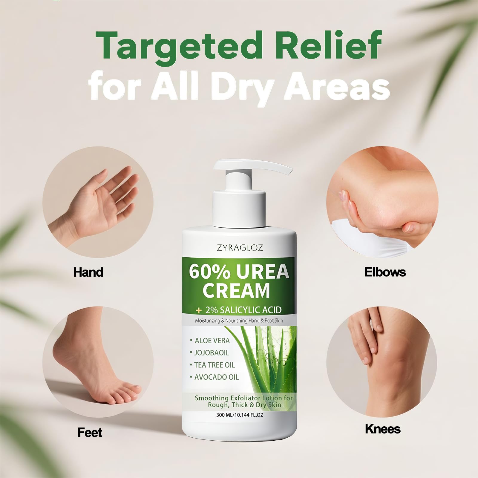 ZyraGloz crema Urea 60% con salicílica, exfolia suavemente la piel.