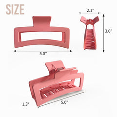 ZYTJ gradient pink 5 inch XL claw clip packaging showcases gift ready box for gifting.