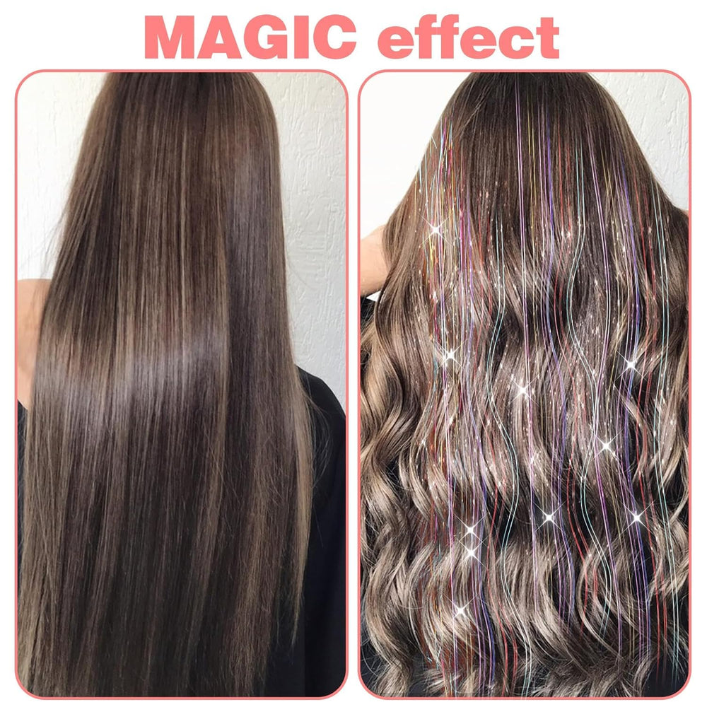 ZYXQZYX heat-resistant tinsel for styling up to 356°F.
